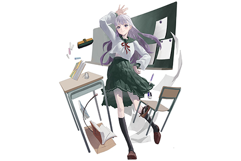 デザイン学科授業体験　学生服をテーマにキャラクターデザインをしてみよう