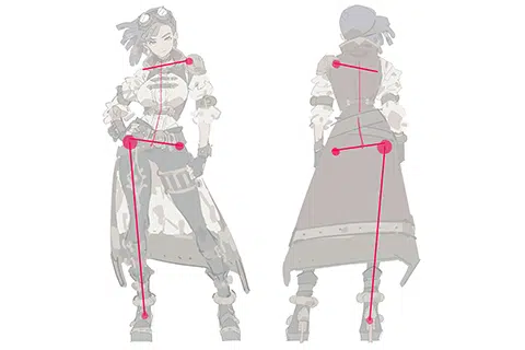 デザイン学科授業体験　重心を意識した立ちポーズを描いてみよう