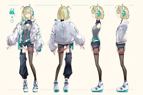 デザイン学科授業体験　キャラクターの全身像を描いてみよう